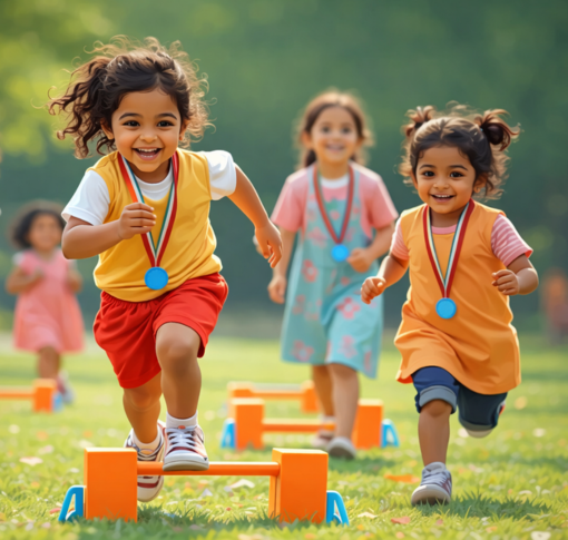 Children playing games in -Hillsidepreschool